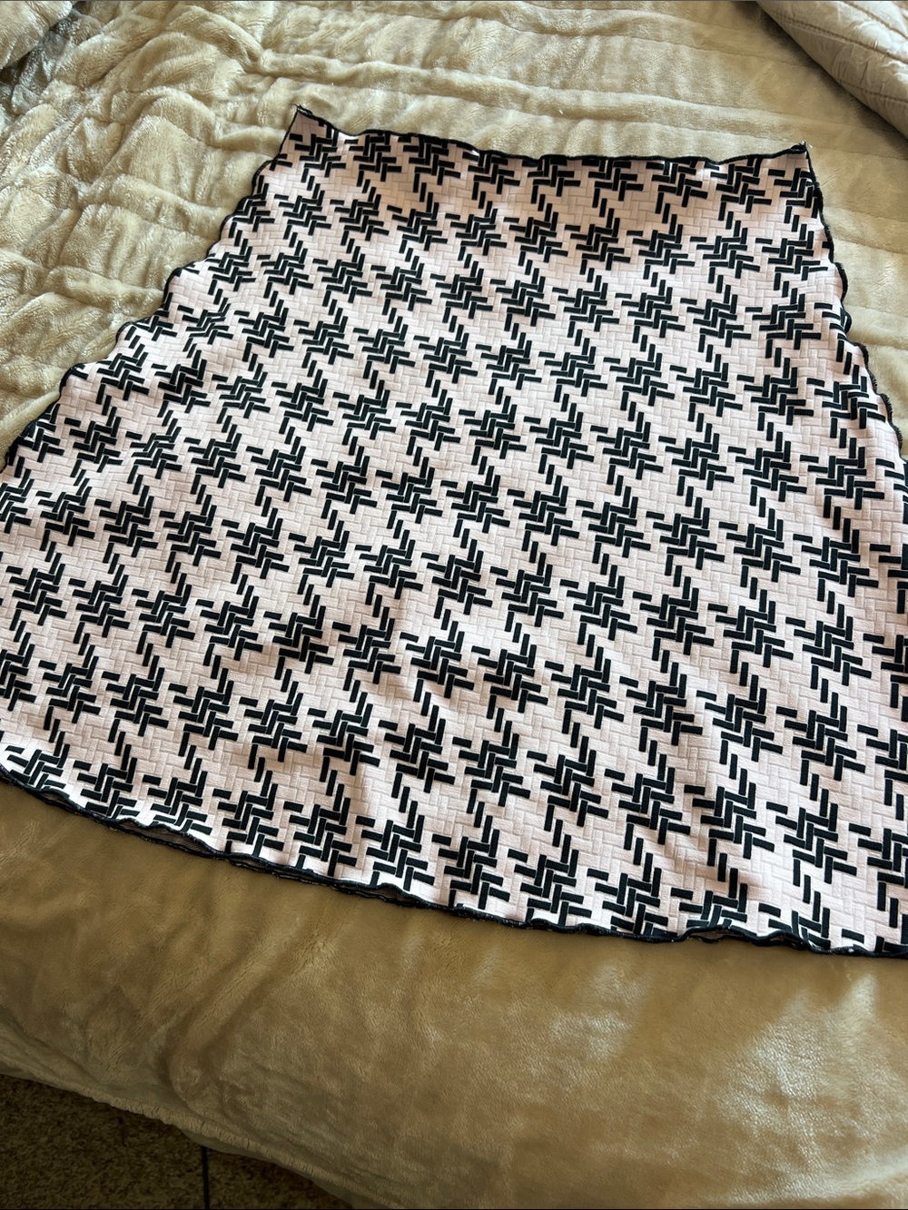 Women's Pink Patterned A-Line Skirt